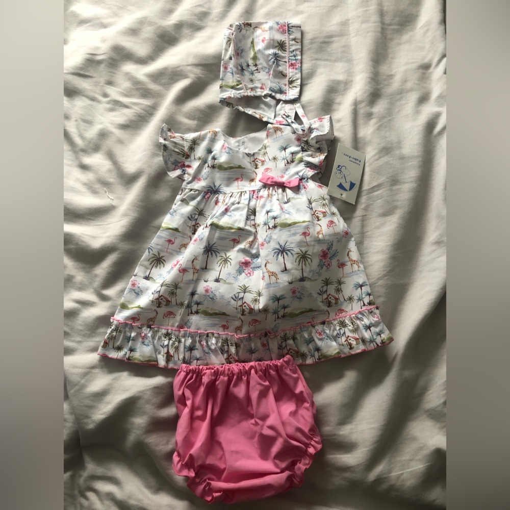 Baby Ferr Pink and White Floral Dress nwt